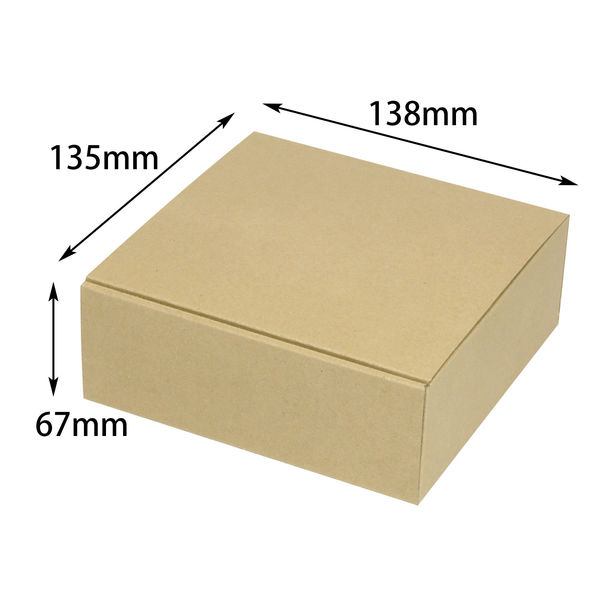 ヤマニパッケージ お好みBOX2両面クラフト正方形 100枚 EE-521 1ケース(100枚入)（直送品）