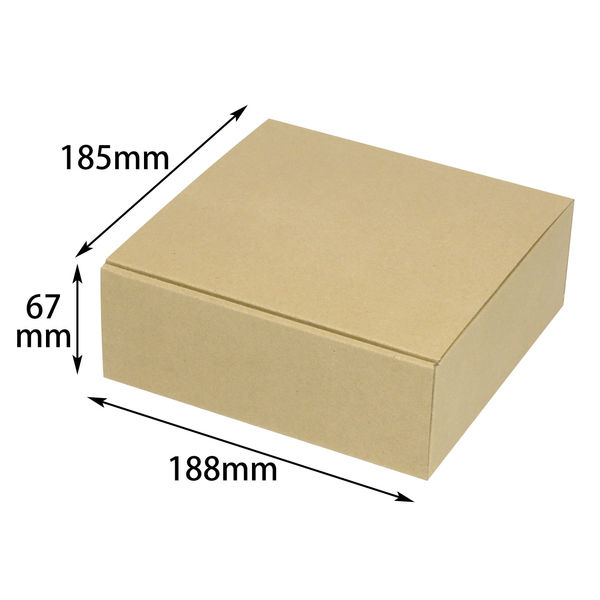 ヤマニパッケージ お好みBOX3両面クラフト正方形 100枚(10×10) EE-522 1ケース(100枚入(10枚×10袋))（直送品）