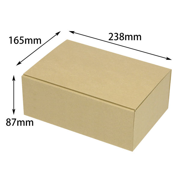 ヤマニパッケージ お好みBOX18 両面クラフト 長方　100枚(10×10) EE-584（直送品）