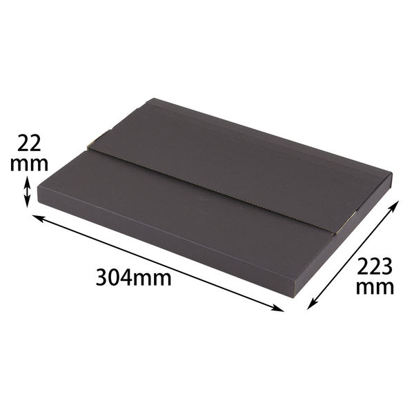 ヤマニパッケージ ポスティングボックス 25H ブラック 100枚(50×2) EE-686 1ケース(100枚入(50枚×2袋))（直送品）