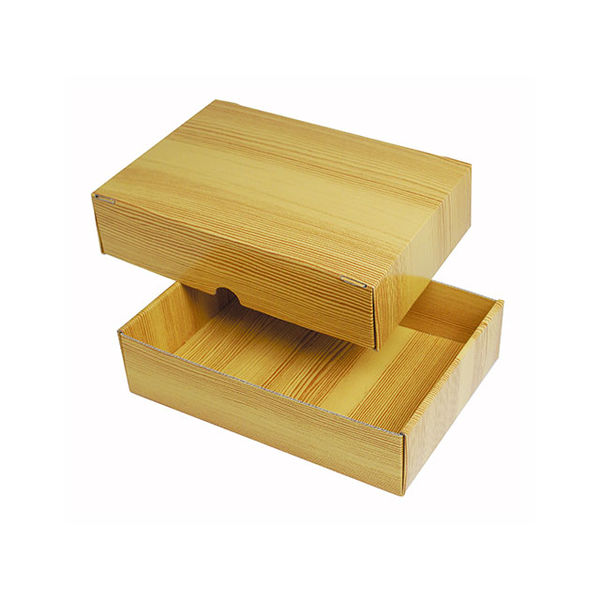 ヤマニパッケージ NK-419 木目はっ水ギフト箱 中 100枚(50×2) 1ケース(100枚入(50枚×2袋))（直送品）