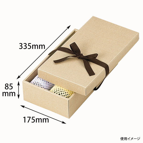 ヤマニパッケージ ナチュラルBOX28号ヒモ付　100枚 16-28（直送品）