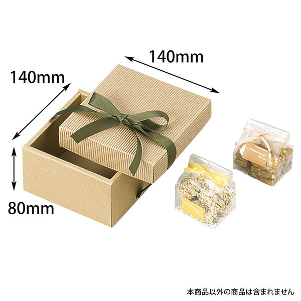 ヤマニパッケージ ナチュラルBOX30号140角ヒモ付　100枚 16-30（直送品）