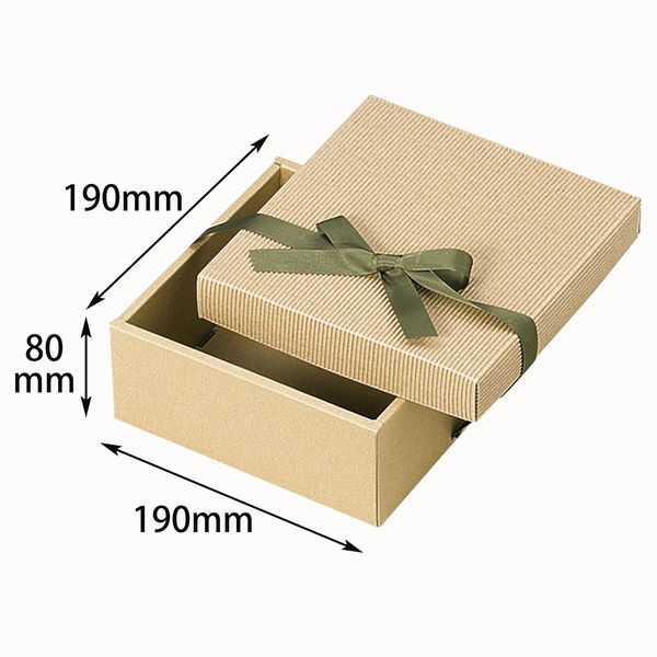 ヤマニパッケージ ナチュラルBOX31号190角ヒモ付 100枚 16-31 1ケース(100枚入)（直送品）