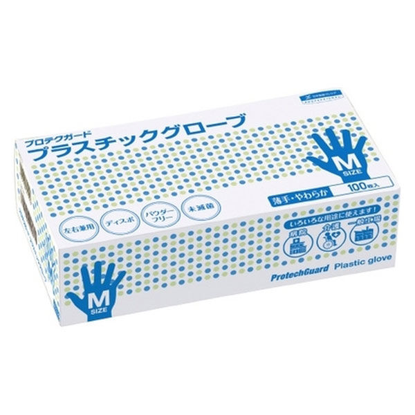 日本製紙クレシア プロテクガードプラスチックグローブM 10 69250 1セット（直送品）