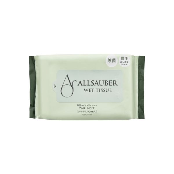 プラス AL 除菌ウェット厚手大判アルコール 20枚 AL-043M 1セット(30パック)（直送品）