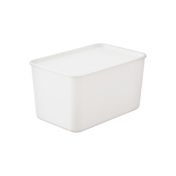 アイリスオーヤマ フタ付き積み重ねボックス45D　ホワイト FTB-45D 3個（直送品）