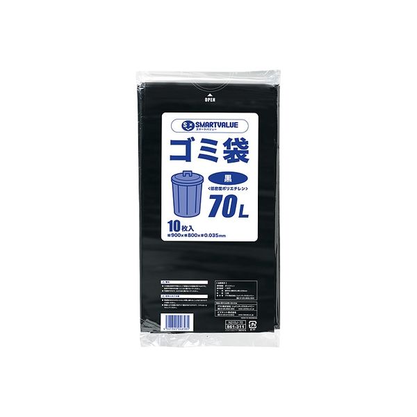 ジョインテックス ゴミ袋 LDD 黒 70L 10枚 N210J-70 30パック（直送品