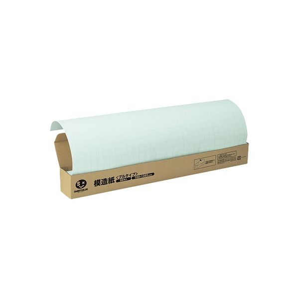 ジョインテックス 方眼模造紙プルタイプ50枚ブルー P152J-B6 1セット（直送品）