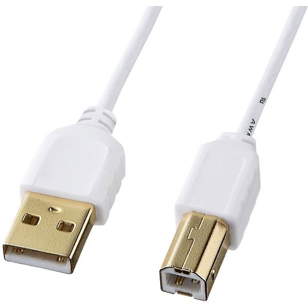 USBケーブル　USB-A（オス）USB-B（オス）　1.5m　USB2.0　KU20-SL15WK　サンワサプライ　1本（直送品）