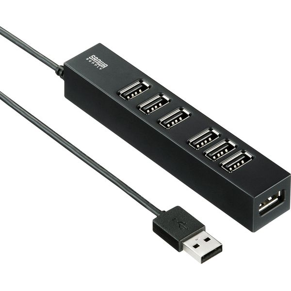 サンワサプライ USB2.0ハブ（7ポート） USB-2H701BKN 1個