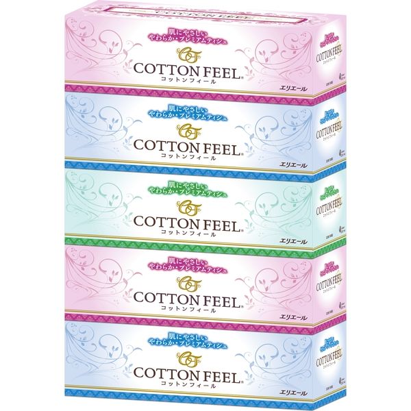 大王製紙 コットンフィール160組 4904040017355 5箱パック×10点セット（直送品）