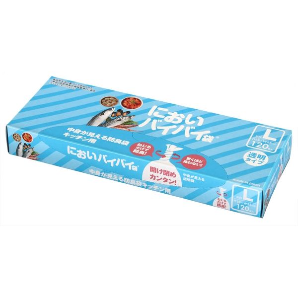 ワンステップ においバイバイ袋キッチン用Lサイズ 4940927401589 1セット(120枚×10点セット)（直送品）