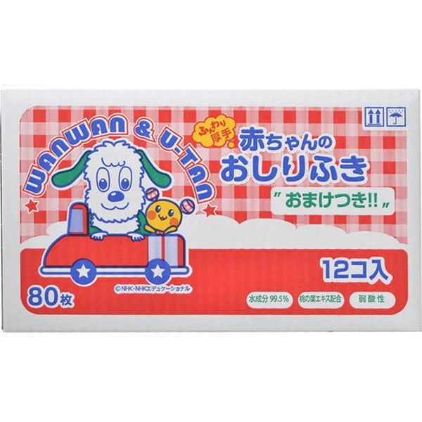 いないいないばぁ赤ちゃんのおしりふき80枚 4957434005643 12個パック×4点セット 昭和紙工（直送品）