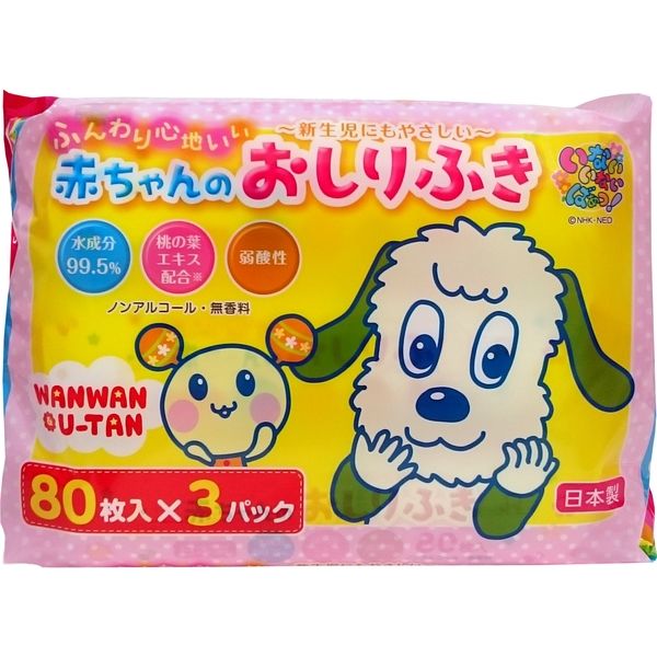 いないいないばぁ赤ちゃんのおしりふき80枚 4957434005223 3個パック×12点セット 昭和紙工（直送品）