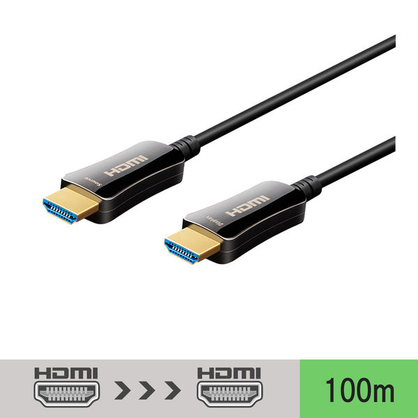 HDMIケーブル 100m 4K60Hz HDMI[オス] - HDMI[オス] 極細 太さ直径4.5mm 光ファイバー  VV-HDMI1000AA-AOC-B