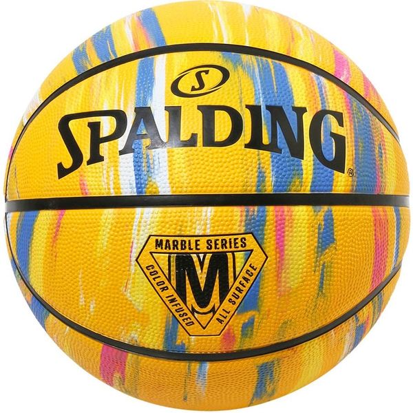 SPALDING（スポルディング） バスケットボール マーブル イエロー ラバー 6号球 84410Z 2球（直送品）