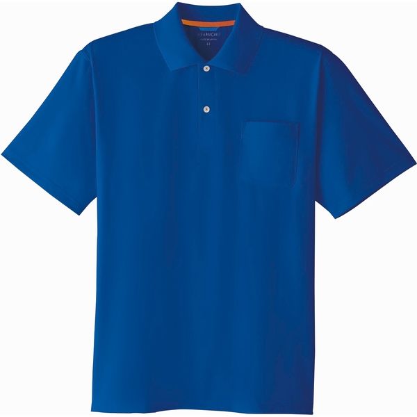 Asahicho（旭蝶繊維） E0014 半袖ポロシャツ ブルー S 1枚（直送品）