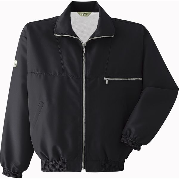 Asahicho（旭蝶繊維） E001 カラーブルゾン（メッシュ付き） ブラック M 1枚（直送品）