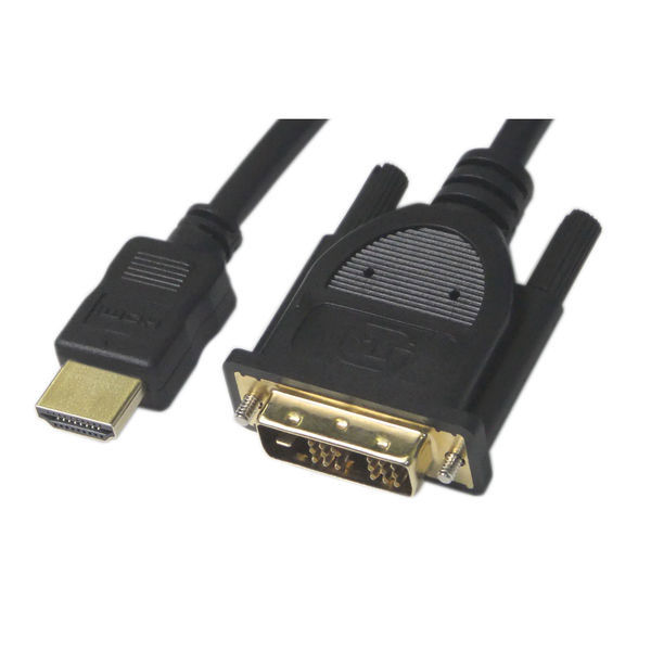 Vodaview　変換ケーブル　HDMI[オス]-DVI-D18ピン[オス]　1m/ブラック　VV-HDDV010CA-B（わけあり品）