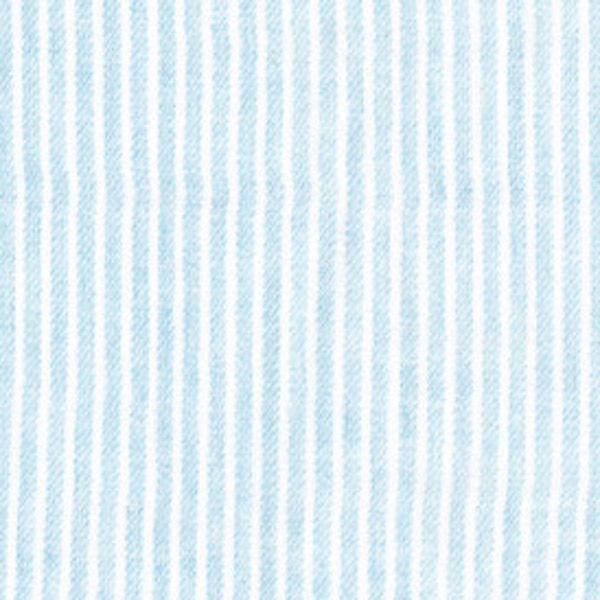 コスモテキスタイル デニム調Wガーゼ　ストライプ　ライトブルー　巾約108cm　4mカット　AP25501-2A-4M　4m切売カット（直送品）