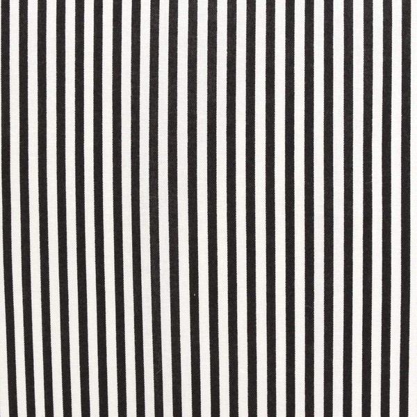 コスモテキスタイル ストライプ シャーティング ブラック×ホワイト 巾約110cm×5m切売カット CR8876-408-5M（直送品）