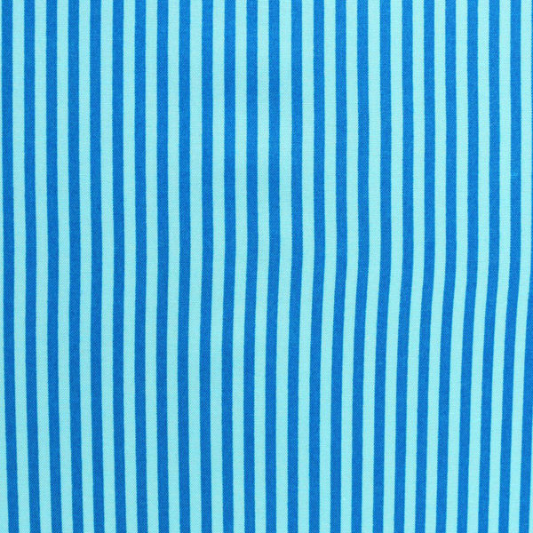 コスモテキスタイル ストライプ シャーティング ブルー×ライトブルー 巾約110cm×5m切売カット CR8876-411-5M（直送品）
