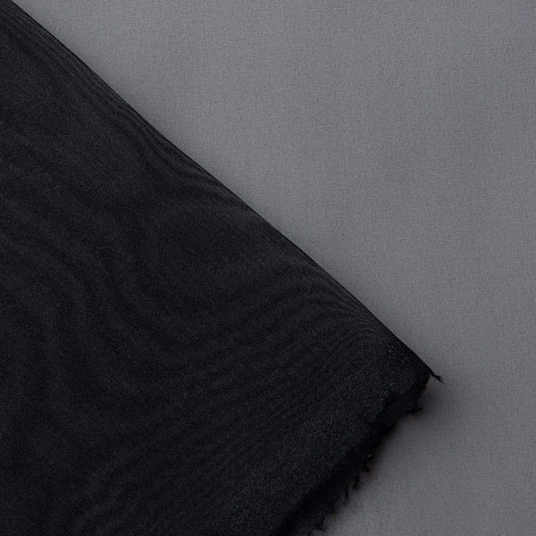 コスモテキスタイル ポリエステルオーガンジー生地 巾122cm×5m切売カット 黒 DD391-300-5M（直送品）