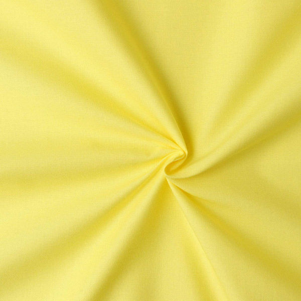 NBK エイティスクエア 無地 生地 綿100% シャーティング レモンイエロー 黄色系 巾約110cm×5m切売カット KD4630-20（直送品）
