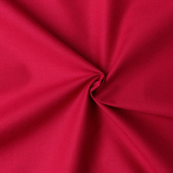 NBK エイティスクエア 無地 生地 綿100% シャーティング ターキーレッド レッド系 巾約110cm×5m切売カット KD4630-3（直送品）