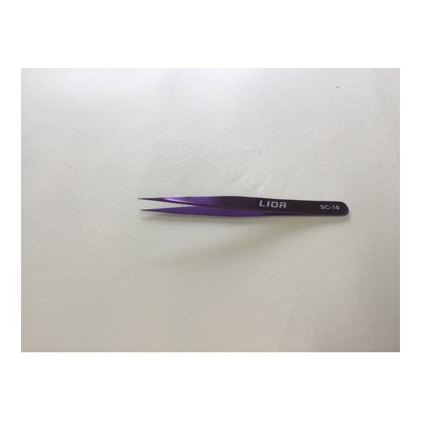 野中理化器製作所 精密カラーピンセット 先端鋭 110mm SC-10 1本 64-8945-42（直送品）