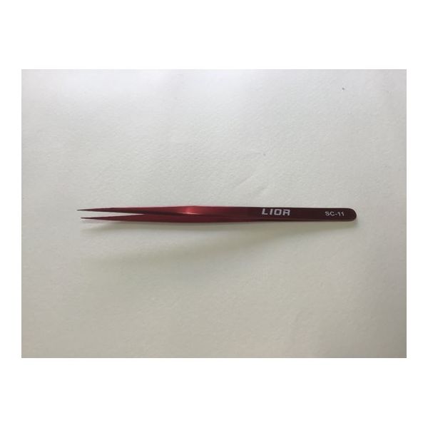 野中理化器製作所 精密カラーピンセット 細長 140mm SC-11 1本 64-8945-43（直送品）