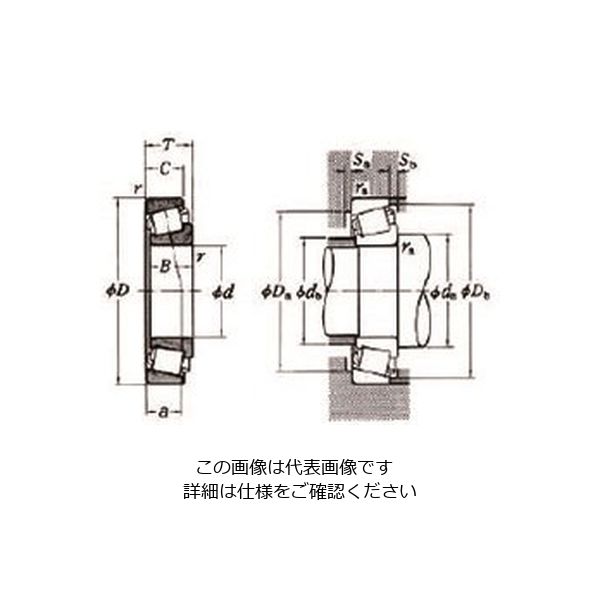日本精工 ベアリング 単列円すいころ軸受 HR30204J 1セット(4個)（直送品）