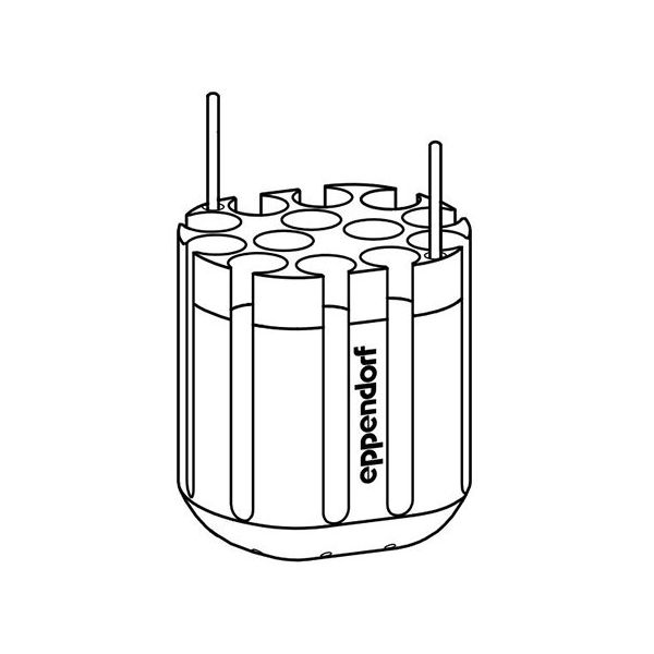 エッペンドルフ・ハイマック・テクノロジーズ アダプター φ16mm×75ー100mm Sー4ー72用 5804 791.002 1セット（直送品）