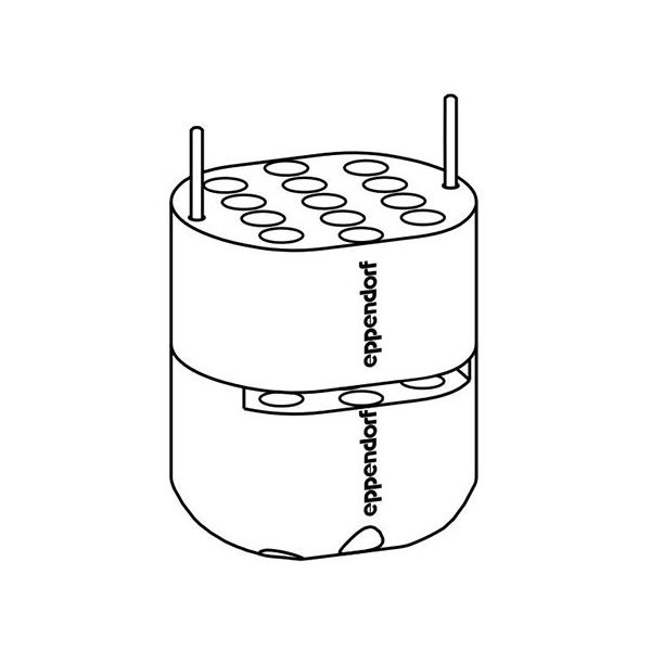 エッペンドルフ・ハイマック・テクノロジーズ アダプター 1.5/2.0mL チューブ Sー4ー72用 5804 794.001 1セット（直送品）
