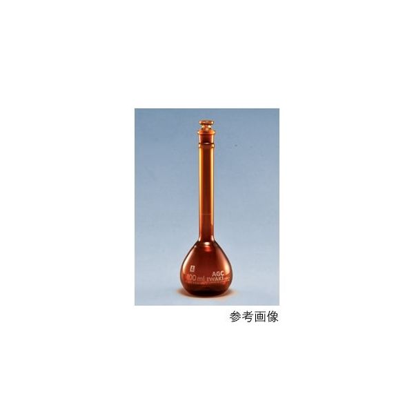 アズワン メスフラスコ 茶(ニューエクセレント) 500mL 英語版校正証明書付 55640FK500E 1個 61-9726-08-56（直送品）