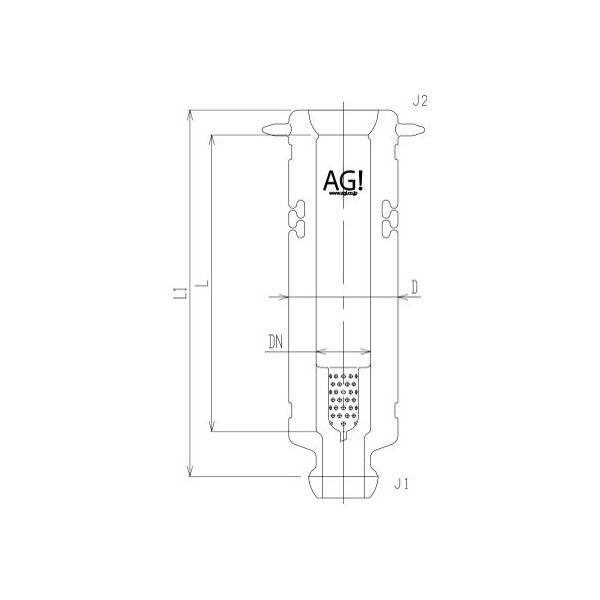 旭製作所 真空ジャケット付充填塔(メッキ・スリット付) 3506-30-500-J-P 1個 63-2588-86（直送品）