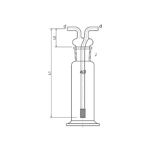 旭製作所 ガス洗浄瓶(円筒フィルター付) 4104-250-5/2 1個 63-2589-36（直送品）