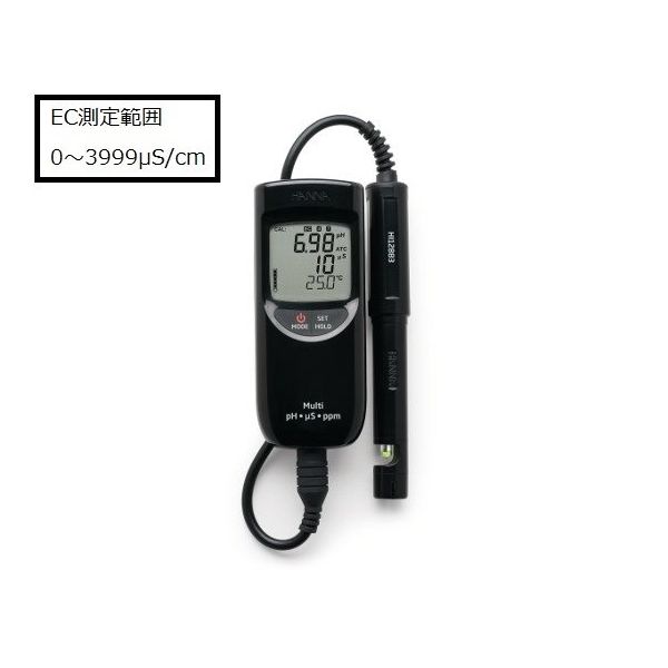 ポータブルpH/EC/TDS/℃計HI