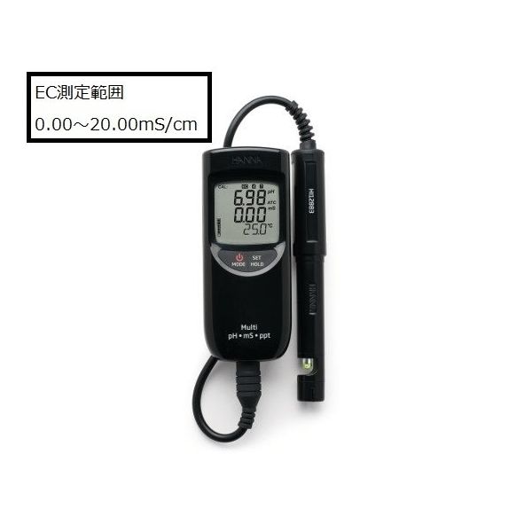 ハンナ インスツルメンツ・ジャパン ポータブルpH/EC/TDS/°C計 HI 991301D 1台 63-2745-08（直送品）