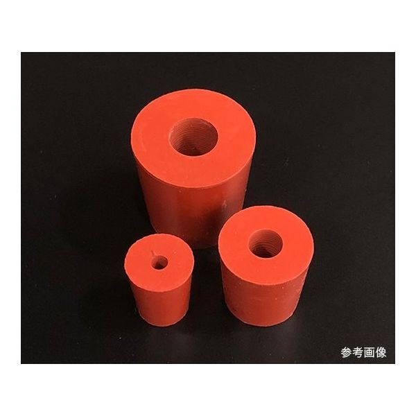 アズワン 穴付き赤ゴム栓 17号 Φ24 63-4112-33 1個（直送品）