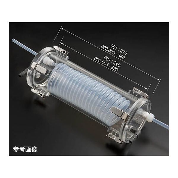フロンケミカル 冷却装置(PFAコイルチューブφ10仕様) φ120×420L NR0116-003 1式 63-4155-11（直送品）