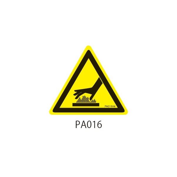 セフティデンキ PAシリーズ 三角ラベル Mサイズ 高温注意 PA016-M 1式(50枚) 63-5603-93（直送品）