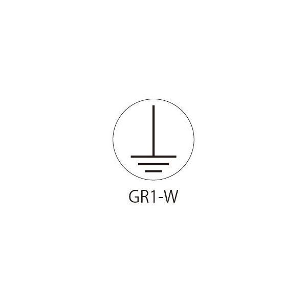 セフティデンキ GRシリーズ アースラベル 白 16mmΦ GR1-W16 1式(100枚) 63-5604-41（直送品）