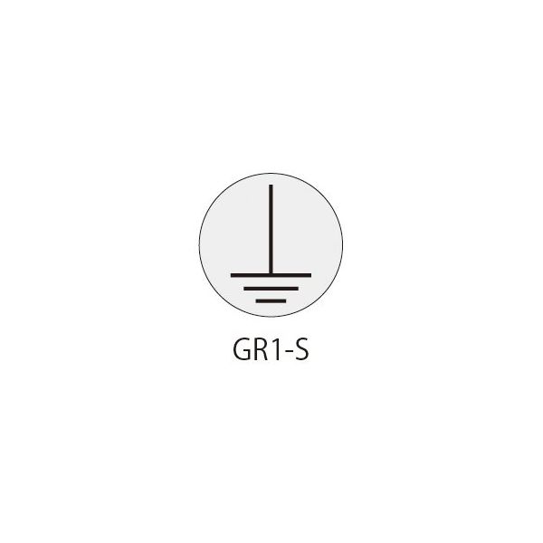 セフティデンキ GRシリーズ アースラベル 銀 24mmΦ GR1-S24 1式(100枚) 63-5604-48（直送品）