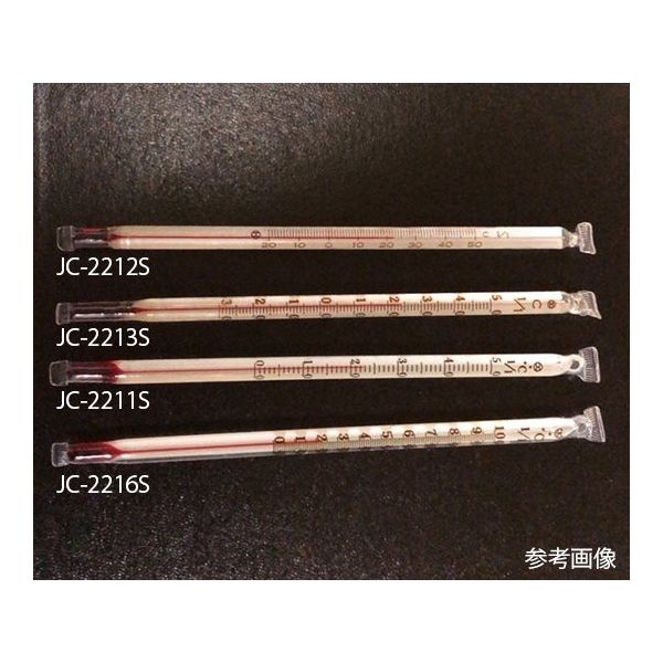 日本計量器工業 フッ素樹脂被膜温度計 JC-2216S 1本 63-5733-59（直送品）