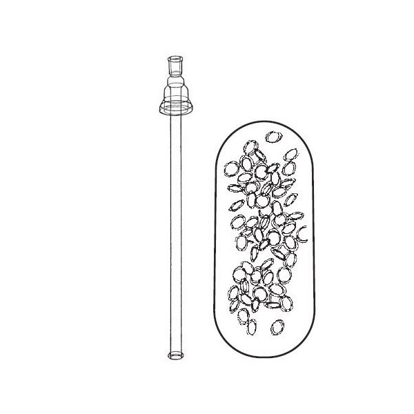 桐山製作所 充填管 桐山オーバルリングガラス充填仕様（H.E.T.P.42mm） 500mm FR67D-3-2 1個 63-6523-90（直送品）