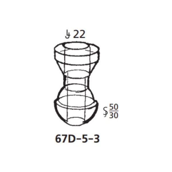 桐山製作所 各種ボトムレデューサー SJ50/30 67D-5-3 1個 63-6524-01（直送品）