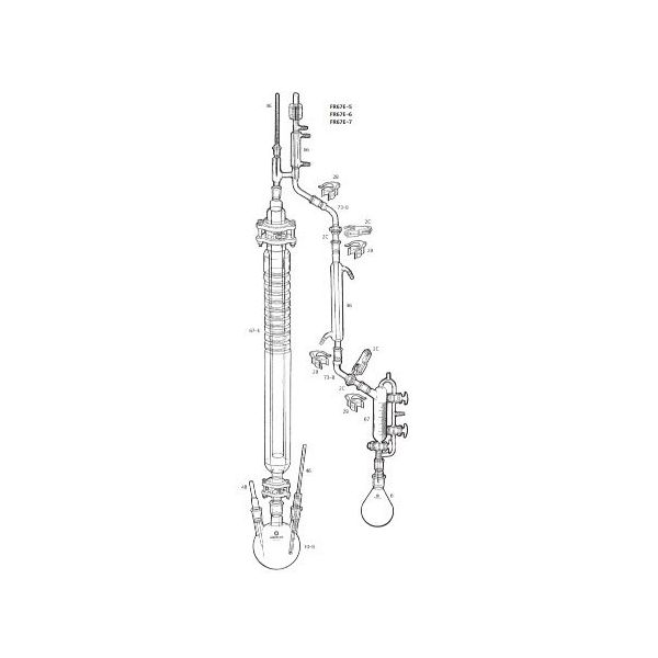 桐山製作所 自己与熱保温蒸留装置（桐山オーバルリングガラス充填） 500mL FR67E-7-1 1セット 63-6524-28（直送品）