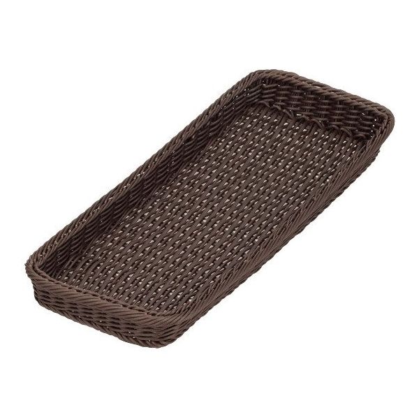 アズワン PPラタン ベーカリーバスケット 薄型20型 ダークブラウン BBー4020ーDBR 63-7151-49 1個（直送品）